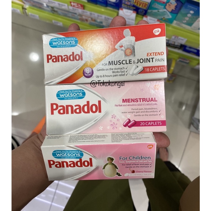 Panadol Singapur Singapore SG Singapura extend muscle joint / menstrual / children