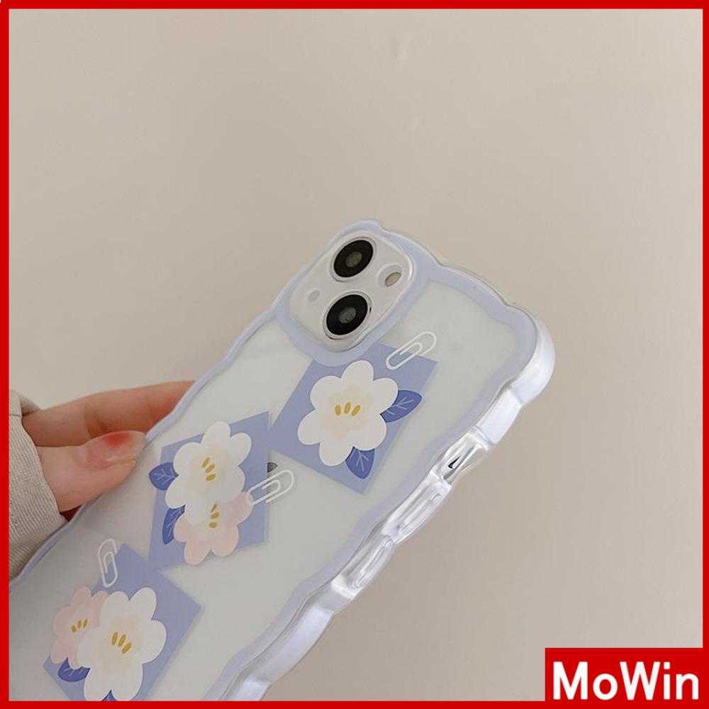 iPhone Case Silicone Soft Case Clear Case Wave Non-Slip Shockproof Camera Full Coverage Protection Flower Simple For iPhone 13 Pro Max iPhone 12 Pro Max iPhone 11 iPhone 7 Plus