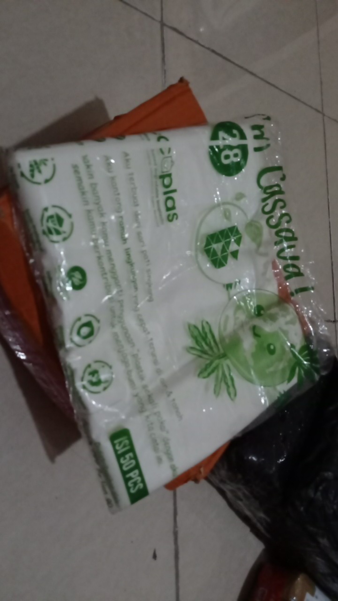 Plastik Singkong Ukuran 17 , 24 , 28 / Kantong Plastik Ramah Lingkungan Isi 50 Lembar