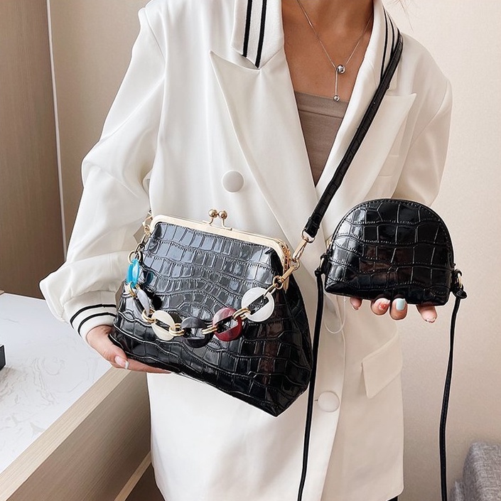 ( 2PC 1KG ) GTBI998879745  New Arrival   Tas Selempang  Tas Wanita Import  Premium Terbaru+SMAL BAG