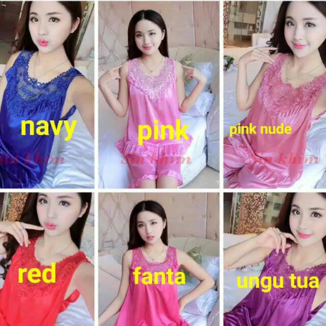 PIYAMA BAJU TIDUR/BAJU TIDUR DEWASA PIYAMA/BAJU TIDUR PIYAMA WANITA/BAJU TIDUR PIYAMA SATIN
