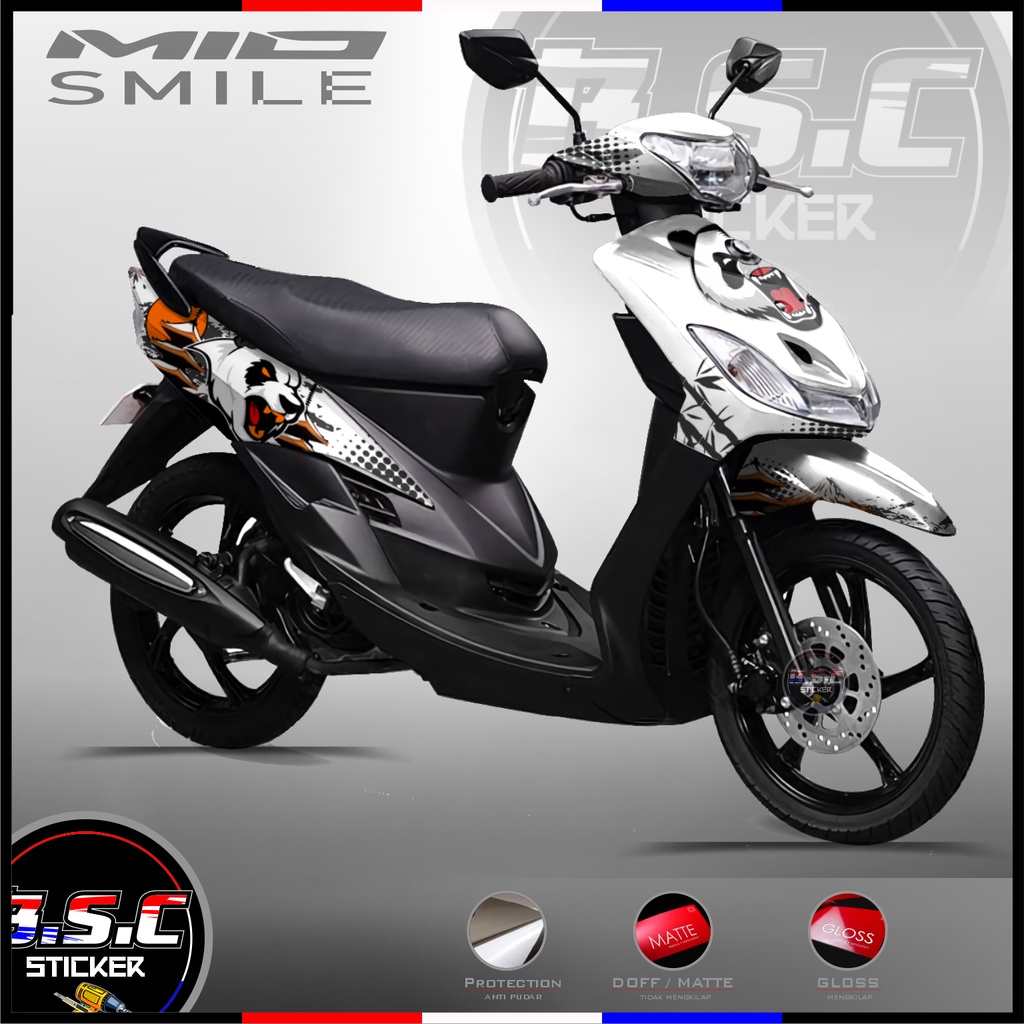 Sticker Decal Full Body Mio Smile Mio Generasi 2 Motif Panda White