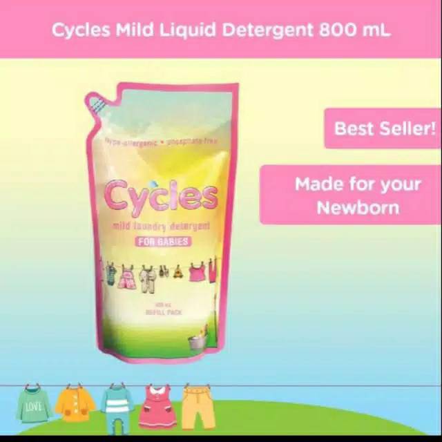 Cycles mild liquid detergent 800 ml