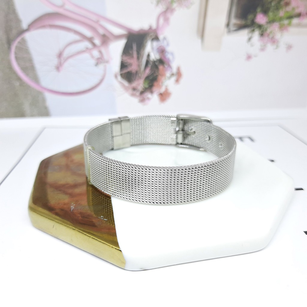 Gelang Tangan Wanita Rantai Jam Polos Silver - BB606