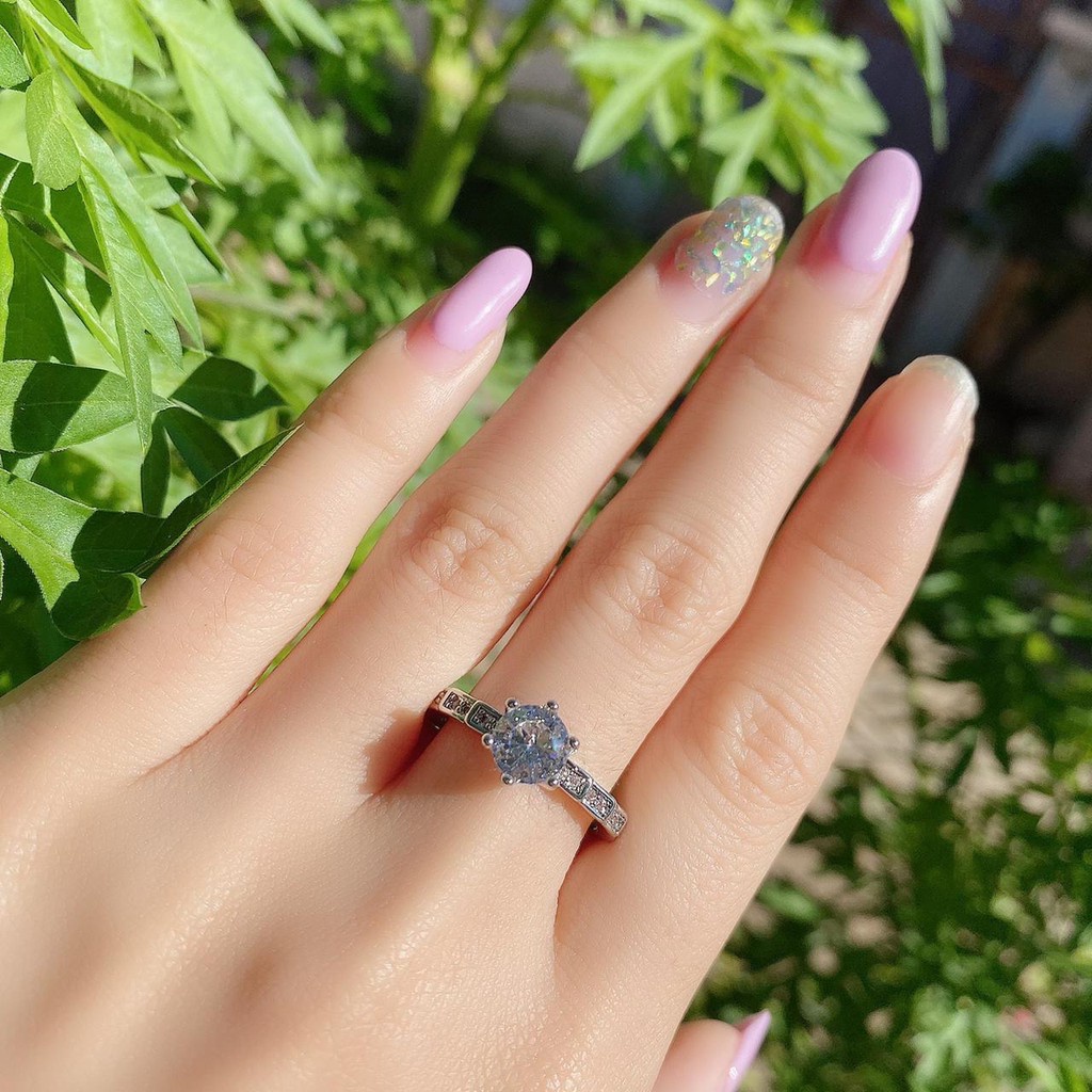 COD cincin fashion wanita silver 925 anti karatan model diamon zircon free diamond have size import