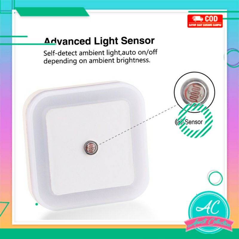 Lampu LED sensor gelap portable lampu tidur kamar emergency