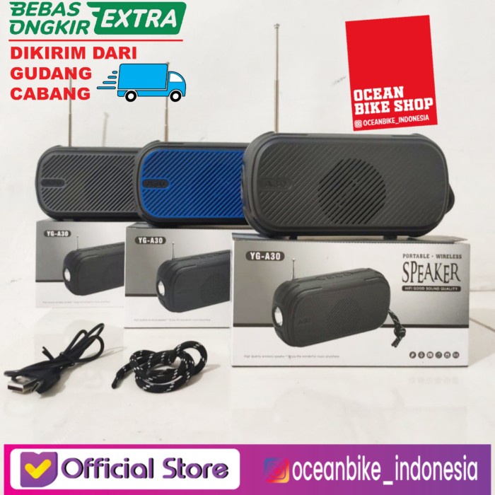 Speaker Bluetooth Wireless Portable A30 Spiker Fm Radio Bass