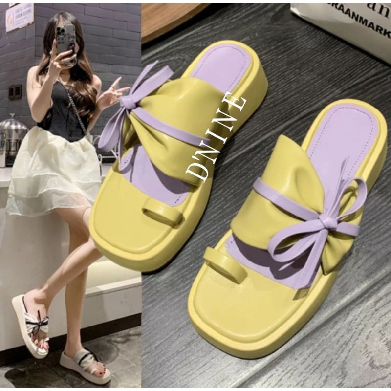 Sandal Wanita Sandal wedges flatporm ikat pita DN 09