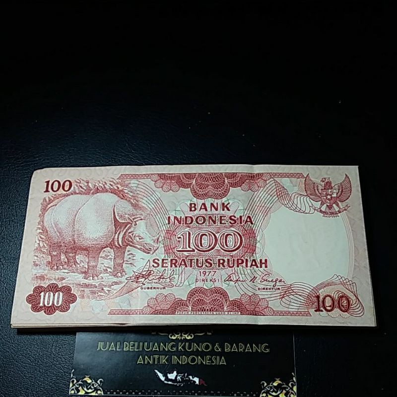 uang kuno 100 badak