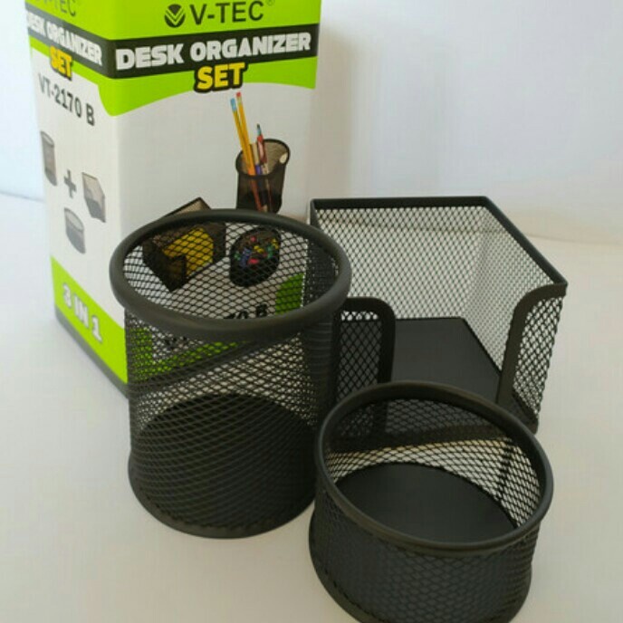 

Hot Sale Desk Organizer Set V Tec Vt 2170B/Desk Set 3In1 Bagus