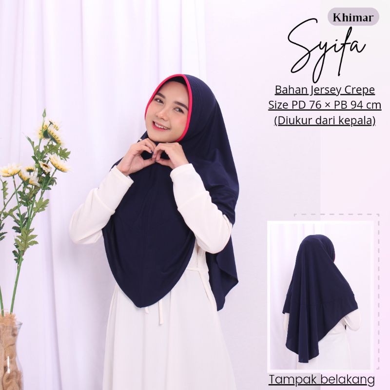 Termurah!! Hijab Dewasa/Hijab Khimar-Khimar Syifa Bahan JerseyCrepe-Hijab Murah-Best Seller