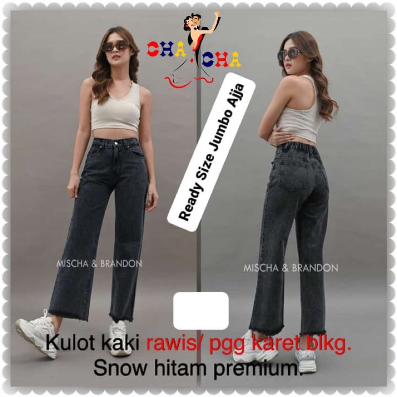 KULOT JEANS/KULOT MISCHA & BRANDON BLACK SNOW/KULOT WANITA