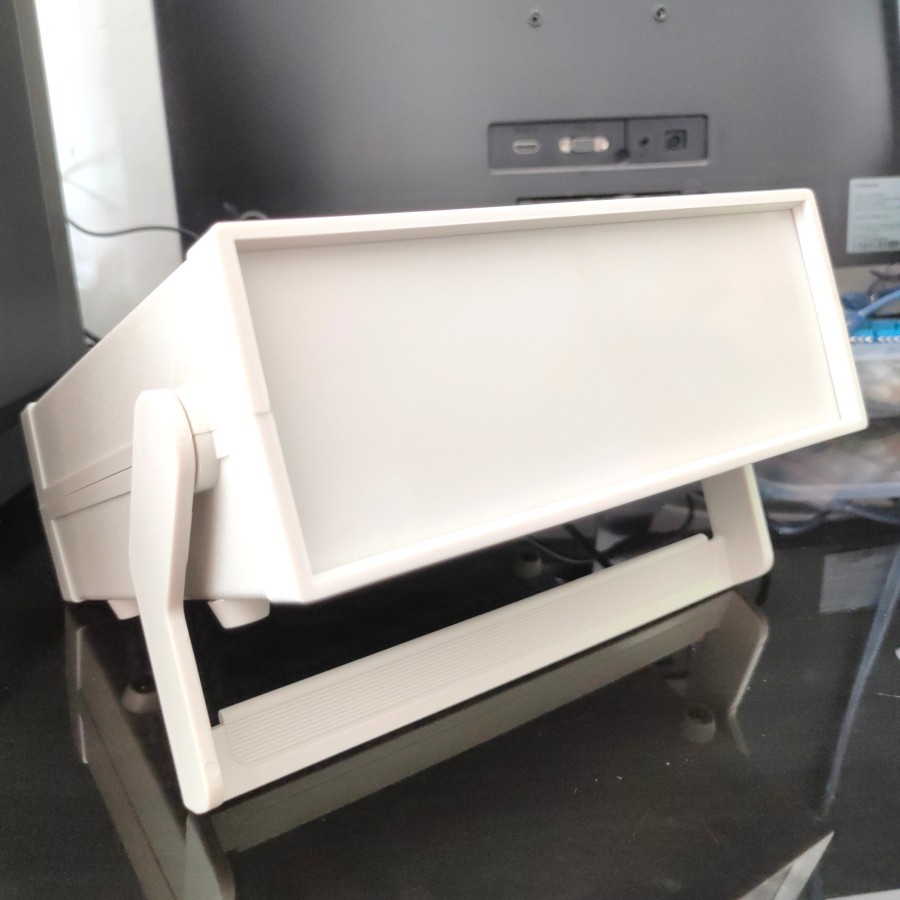 Box Project Standing 1-7 Plastik ABS Putih Grey Model Osiloskop
