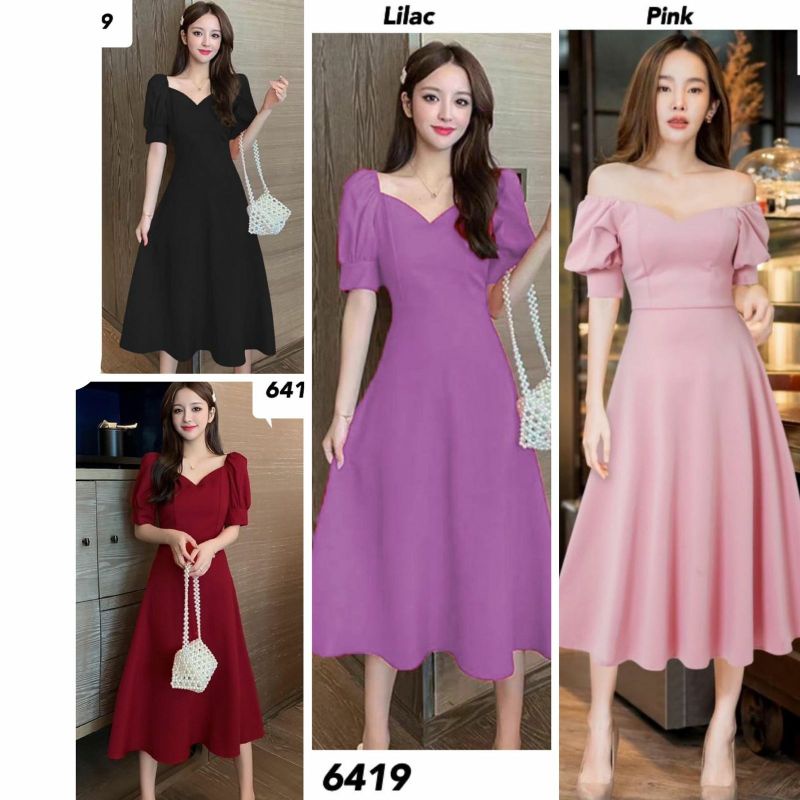 Dress Wanita Maxi Scuba Import
