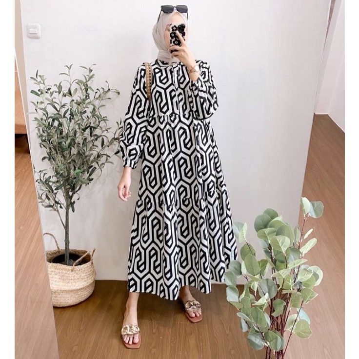 NEW MIDI DRESS AZARA VIRAL FENOMENAL DRESS KEKINIAN TERLARIS