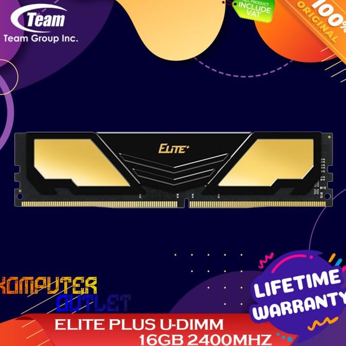 TEAM ELITE PLUS BLACK RAM DDR4 16GB SINGLE CHANNEL 3200MHZ 2666MHZ