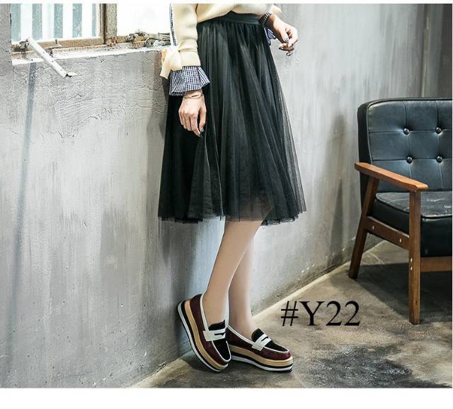 Sepatu Wedges Wanita Impor Korea Y22