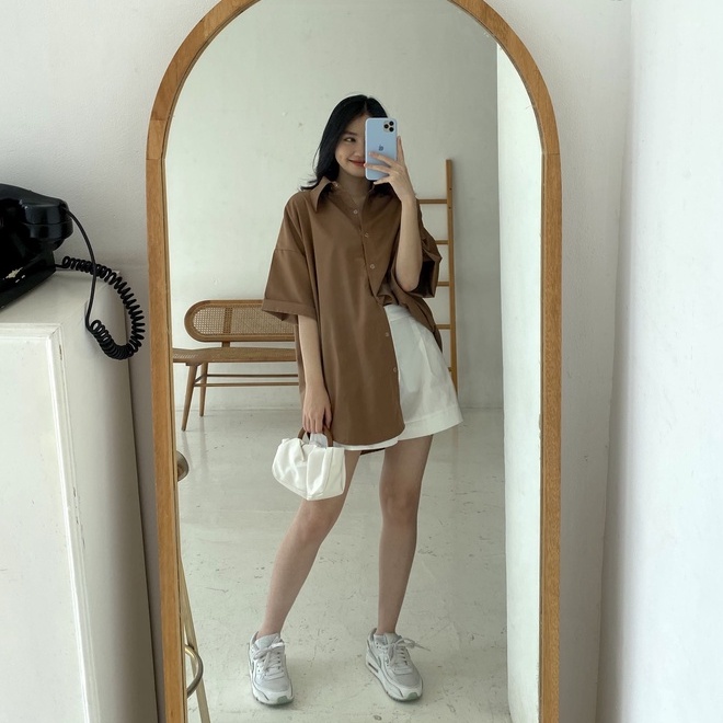 Dale Oversize Shirt - Kemeja Outer Wanita - Kemeja Korean Oversize