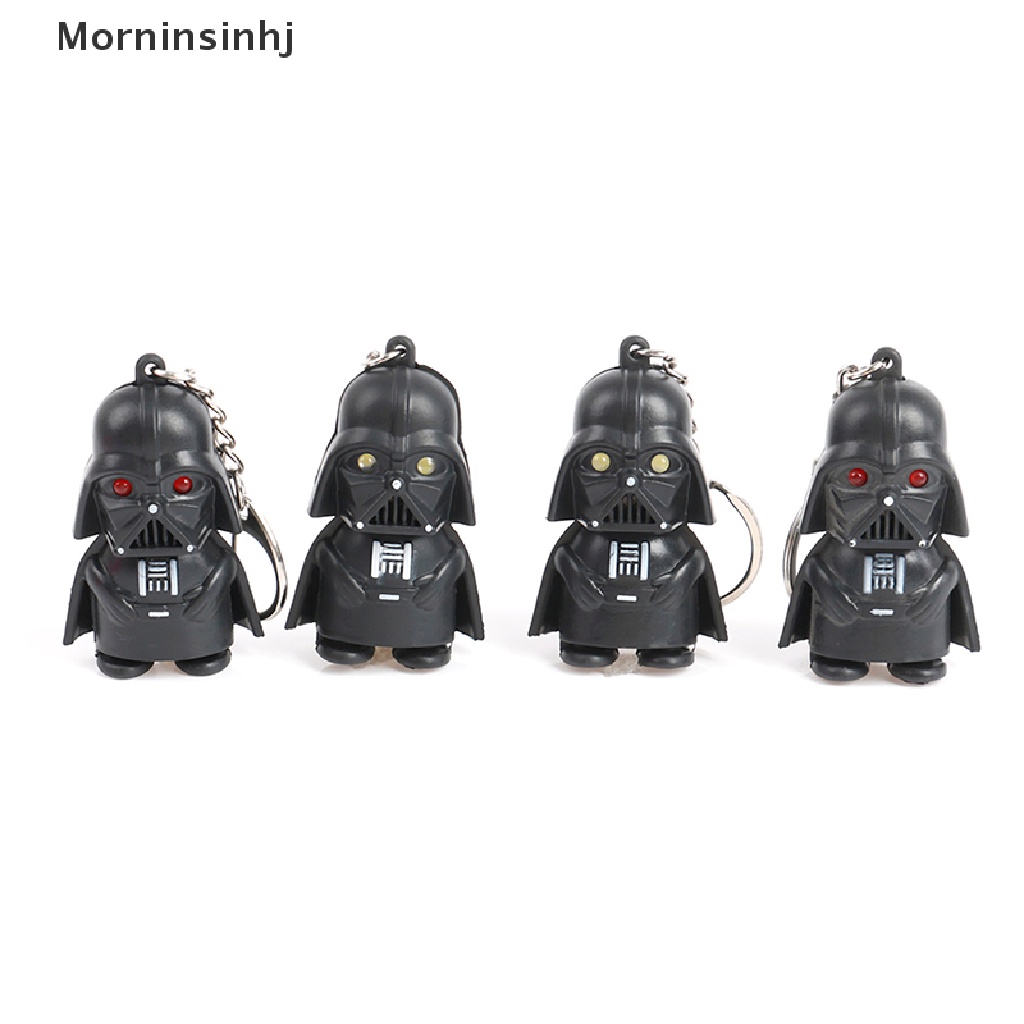 Mornin Star Wars Keyring Light Black Darth Vader Pendant Gantungan Kunci LED Untuk Hadiah Pria id