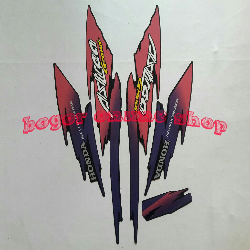 Stiker Striping lis motor honda Astrea Grand 1994 Pink