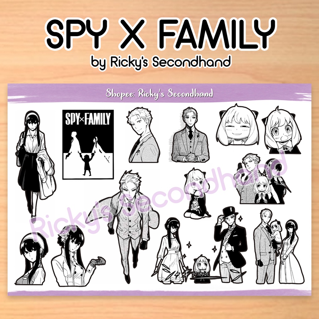 

Spy x Family Sticker Sheet by Ricky's Secondhand - Stiker Waterproof Anti Air SpyxFamily Chibi Stickers Anya Loid Yor Forger Anime SXF