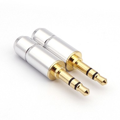 1pcs Pure copper 3.5mm plug stereo Earphone earbuds upgrade cable audio in-line type 3.5 plug pin