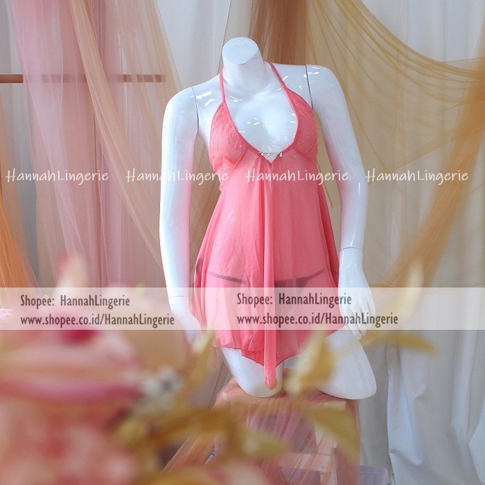 M-XL Lingerie Set Original Sexy Lingerie Wanita Baju Tidur Transparan Malam Pertama Lingering Audrey