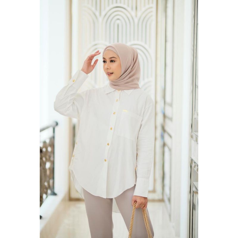 ATASAN MYLADY KEMEJA NAYA BROKENWHITE ORIGINAL BY MYLADY