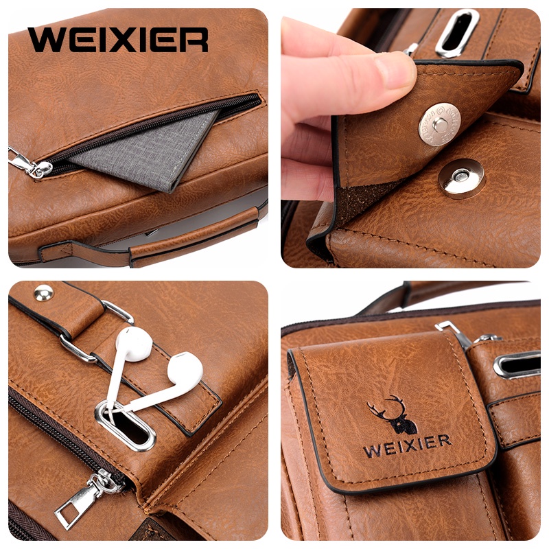 WEIXIER D234 Tas Selempang Pria Kulit Sling Bag Premium WK-SBY