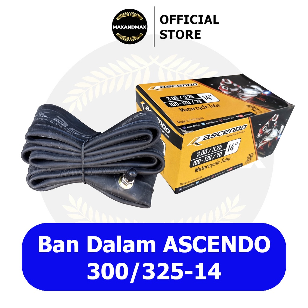 Ban Dalam ASCENDO 300/325-14 (100/70-14, 110/70-14, 120/70-14)