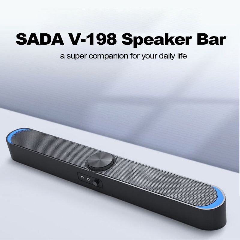 S A D A Soundbar Home Desktop Speaker HiFi Stereo Heavy Bass 