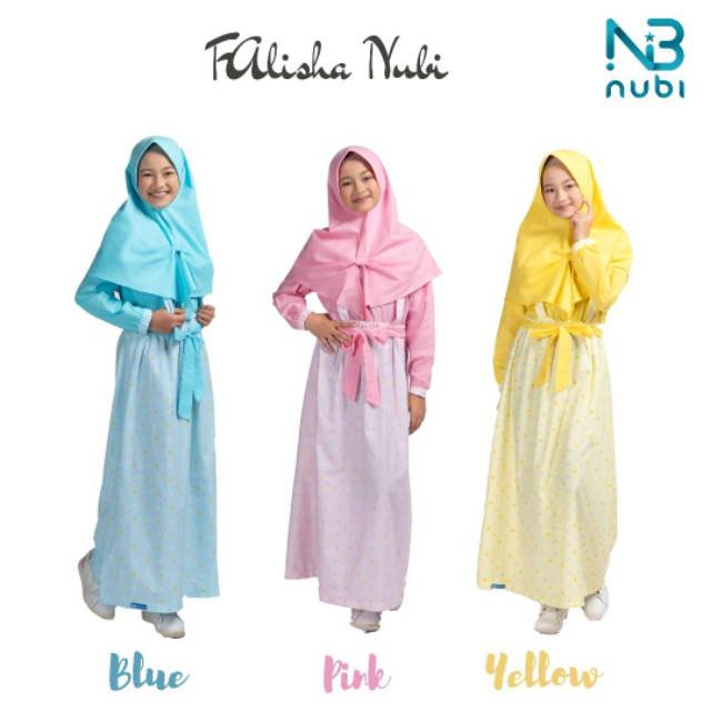 Set Gamis Perempuan Anak dan Remaja NUBI FALISHA series