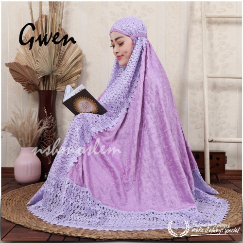 mukena orijianal sutra paris renda KD full harga grosir bayar di tempat