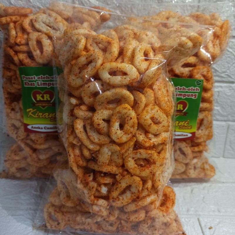 

Piscoklegit_ Kerupuk Koin / Ring Extra Pedas Super Enak Dan Mantap