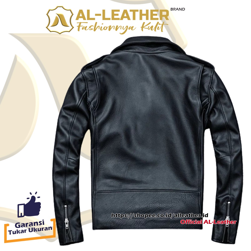 AL-Leather Premium Jaket Kulit Pria Ramones The changcuters Bigsize/Size S M L XL 2XL X3L X4L X5L