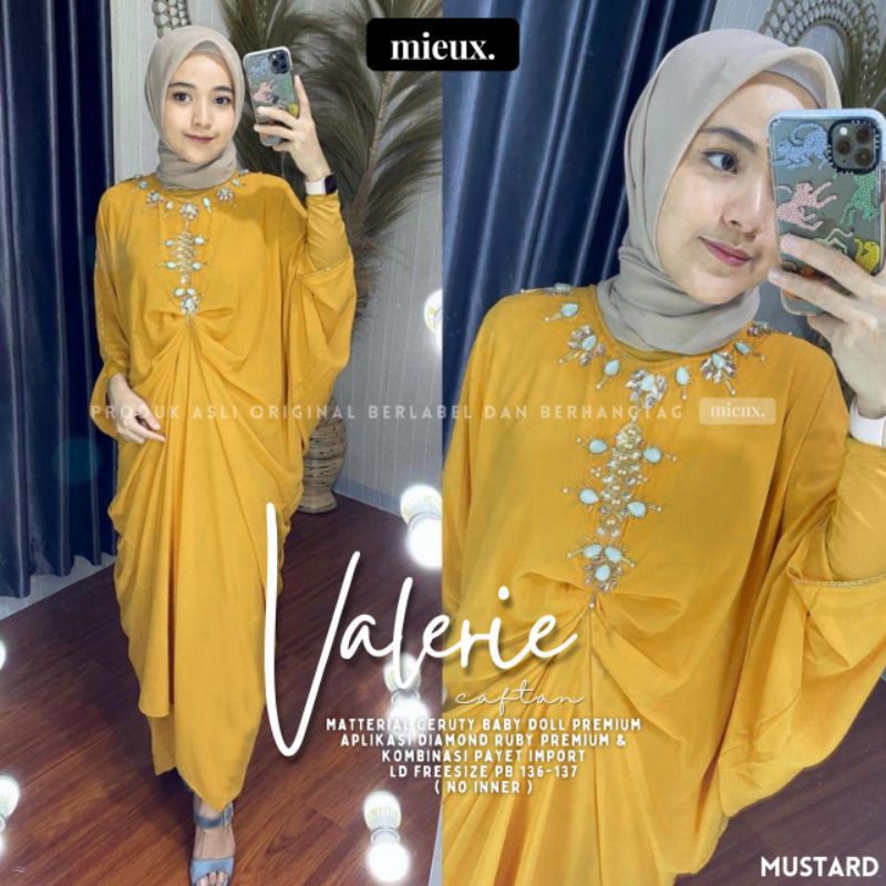 ISYANA KAFTAN MIEUX gamis kaftan isyana payet jumbo original by mieux