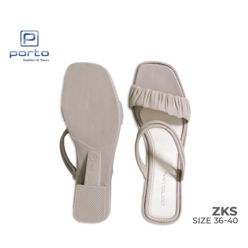 Sandal Wanita  selop karet jelly wedges hak tahu