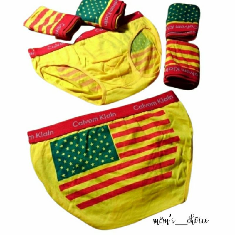 CELANA DALAM IMPORT ANAK LAKI LAKI JUMBO KATUN / sempak anak cowo KUNING BENDERA