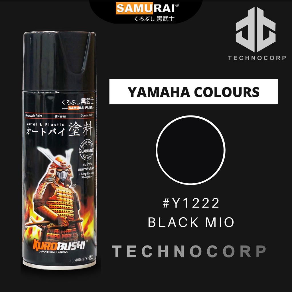 

Cat Semprot SAMURAI PAINT Y1222 BLACK MIO / YAMAHA MIO BLACK METALLIC