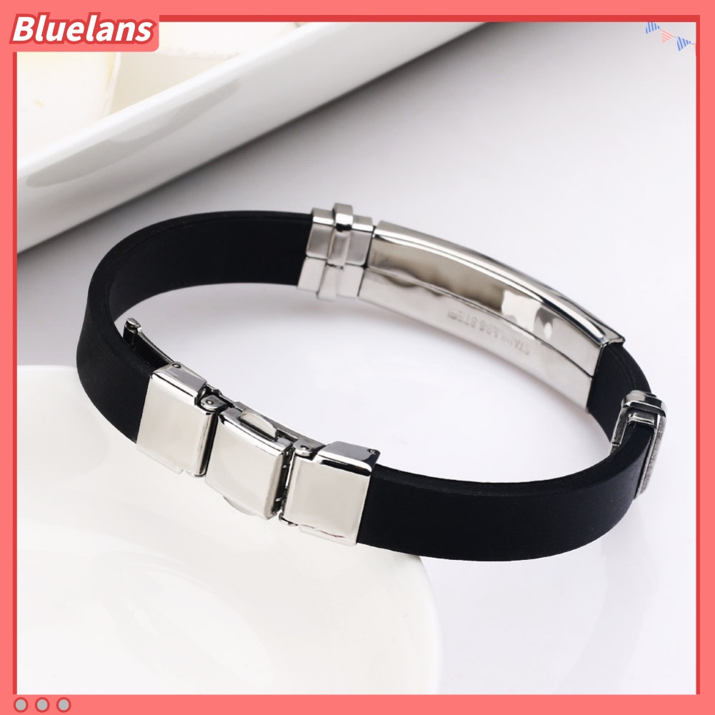 Bluelans Gelang Bangle Bahan Silikon Adjustable Desain 12 Rasi Bintang Untuk Unisex