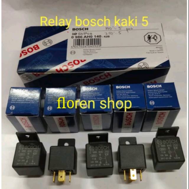 Relay bosch kaki 5 12v30A