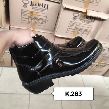 Sepatu Kulit PDH Pria boots polri TNI security guard PNS sepatu Kerja formal Tampil lebih keren