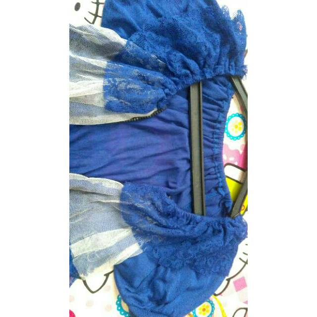 PRELOVED Jaket Biru Renda-Renda Cantik/Jaket Wanita Murah/Jaket Cewek Murah/Jaket Murah Meriah