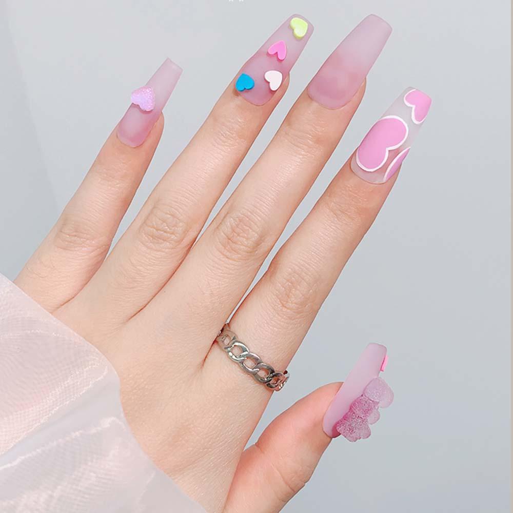 Mxbeauty Bear Nail Art Dekorasi Tembikar Lembut Tiga Dimensi Kartun DIY Nail Art Desgin