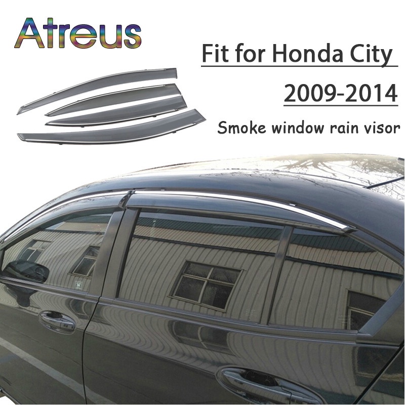 1 Set Visor Jendela Mobil Bahan ABS Untuk Honda City 2009 2010 2011 2012 2013 2014