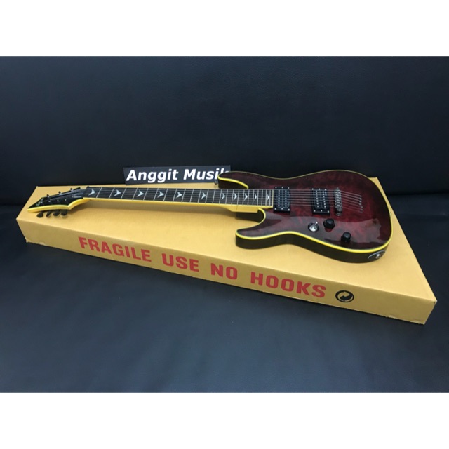 GITAR KIDAL SCHECTER OMEN 7 EXTREME STANDAR ORIGINAL ( MERAH )