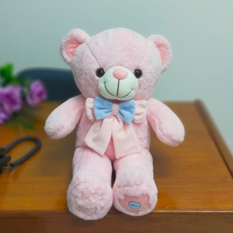 Boneka Teddy Bear Bowtie 50cm Beruang Animal pita besar