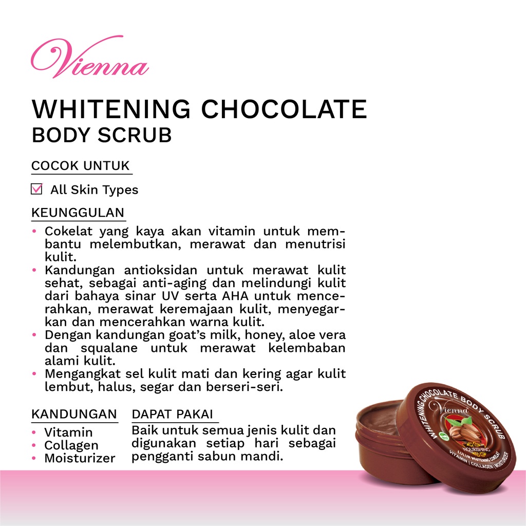 VIENNA BRIGHTENING BODY SCRUB NOURISHING CHOCOLATE 250Gr