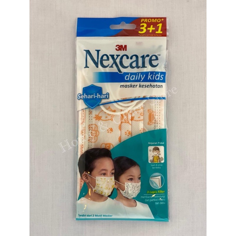 Masker 3M Nexcare MD-30 Daily Kids Mask 3+1