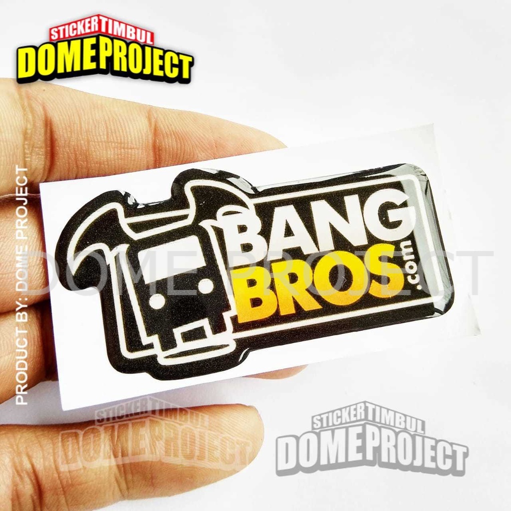 STIKER LOGO BANGBROS STIKER MOTOR EMBLEM LENTUR AKSESORIS SEPEDA MOTOR